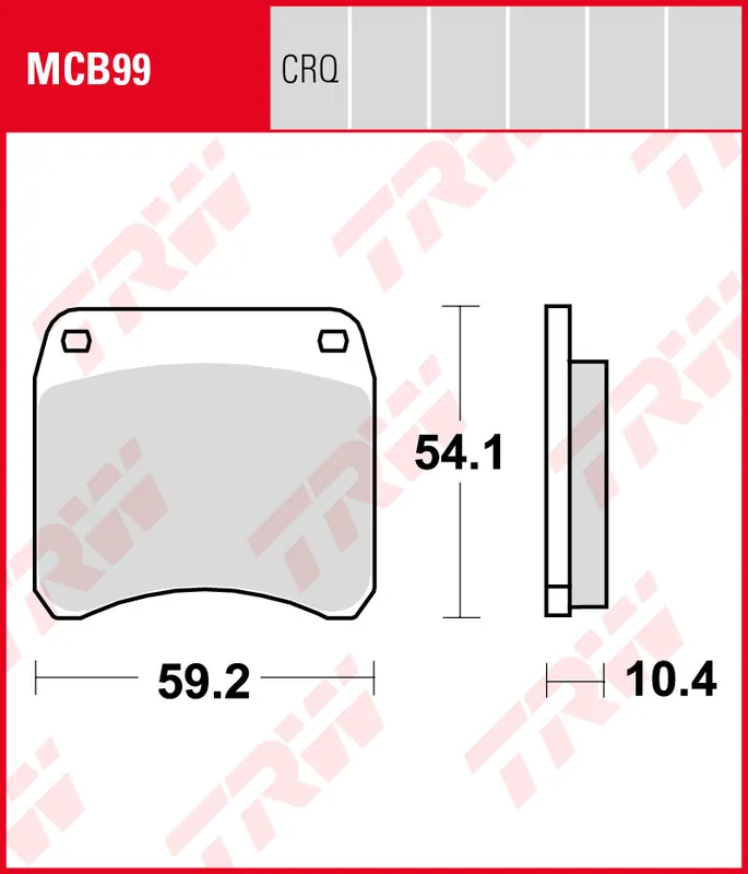 Triumph 750 TSS, Bj. 82-83, Bremsbeläge hinten, TRW Lucas MCB99, Organic Allround Online Kaufen