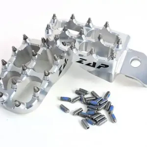 Zap E-Peg Fußrasten Silber Kawasaki KXF 250, 450 2007- Begrenztes Angebot