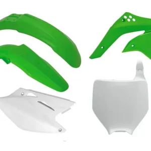 Zertifiziert Racetech Plastik Kit Kawasaki KXF 450 2006-2008 Grün Weiß