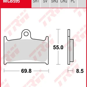 Triumph 2300 Rocket III, Bj. 04-09, C23XB, Bremsbeläge vorne, TRW Lucas MCB595SV, Sinter Street Preisreduziert