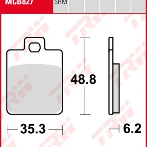 Vespa ET2 50     , Bj. 97-01, Bremsbeläge vorne, TRW Lucas MCB827, Organic Allround Aktuell