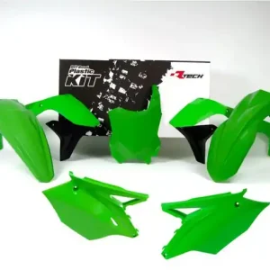 Racetech Plastik Kit Kawasaki KXF 450 2016-2018 Schwarz Grün Neue Kollektion