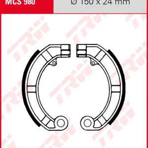 Neue Ware Vespa PK 125 , Bj. 81-00, Bremsbeläge vorne, TRW Lucas MCS980 Bremsbacken