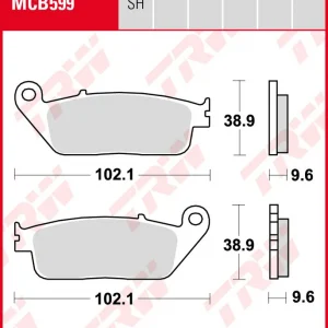 Mega-Angebot Victory 1731 Vegas, 8-Ball, High Ball, Bj. 10-, Bremsbeläge hinten, TRW Lucas MCB599SH, Sinter Street