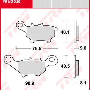 Neuheit Yamaha CV 50 Jog, Bj. 03-08, SA22, Bremsbeläge vorne, TRW Lucas MCB838, Organic Allround