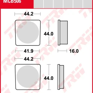 Yamaha FS1 50 DX, Bj. 79-, 3F2, Bremsbeläge vorne, TRW Lucas MCB506, Organic Allround Bestseller
