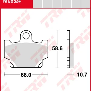 Yamaha RD 80 LC1, Bj. 82-84, 10X, Bremsbeläge vorne, TRW Lucas MCB524, Organic Allround Bestseller