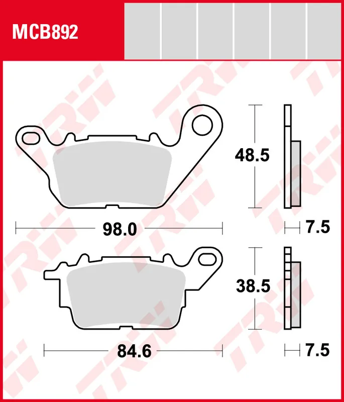 Yamaha 125 N-Max, Bj. 15-, Bremsbeläge vorne, TRW Lucas MCB892, Organic Allround Online Kaufen