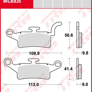 Aktuell Yamaha HW 125 Xenter, Bj. 12-16, SE59, Bremsbeläge vorne, TRW Lucas MCB835, Organic Allround
