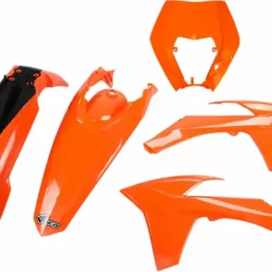 Echt UFO Full KTM Plastik-Kit mit Lampenmaske EXC 125 250 300 350 450 500 2012-2013 Orange