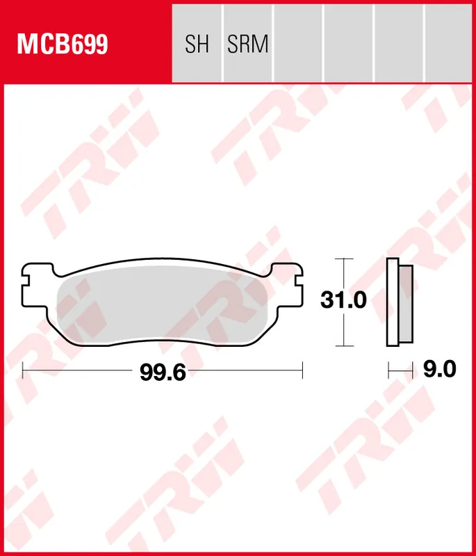 Bestseller Yamaha TW 125 Trailway, Bj. 99-02, DE01, Bremsbeläge vorne, TRW Lucas MCB699, Organic Allround