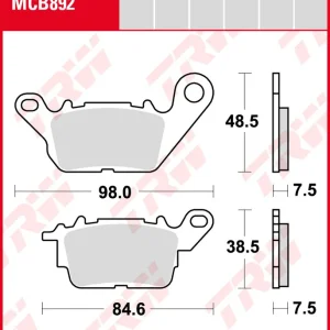 Ausverkauf Yamaha 150 N-Max, Bj. 17-20, Bremsbeläge vorne, TRW Lucas MCB892, Organic Allround