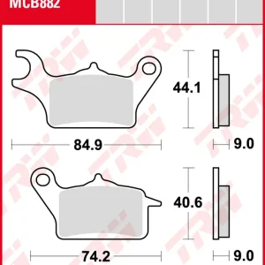 Versand Am Gleichen Tag Yamaha 155 Tricity, Bj. 16-, Bremsbeläge vorne,  RECHTE Seite, TRW Lucas MCB882, Organic Allround