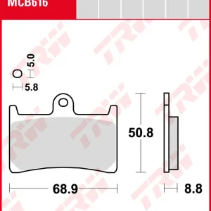 Yamaha FZR 250 R, Bj. 89-, Bremsbeläge vorne, TRW Lucas MCB616, Organic Allround Schnäppchen