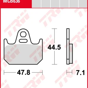 Markenprodukt Yamaha TZ 250, Bj. 90-95, 4DP, Bremsbeläge hinten, TRW Lucas MCB636, Organic Allround