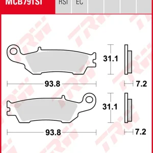Geprüft Yamaha WR 250 F, Bj. 15-, RE2, Bremsbeläge vorne, TRW Lucas MCB791SI, Sinter Offroad