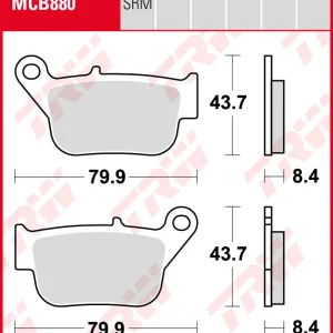 Preisknaller Yamaha YP 250 R X-Max, ABS, Bj. 14-, SG25, Bremsbeläge hinten, TRW Lucas MCB880SRM, Sinter Maxi Scooter