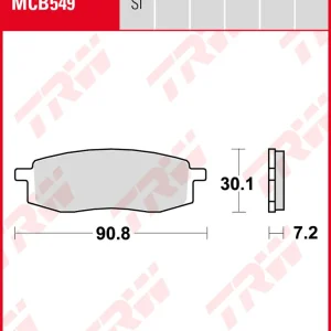 Sonderaktion Yamaha TT 350, Bj. 86-90, Bremsbeläge vorne, TRW Lucas MCB549, Organic Allround