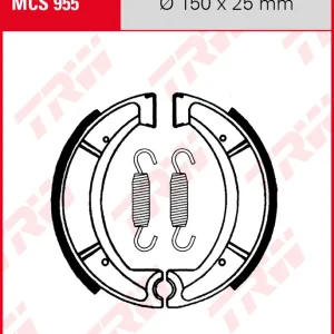Yamaha SR 500, Bj. 85-87, 48T, Bremsbeläge hinten, TRW Lucas MCS955 Bremsbacken Kostenfreie Lieferung