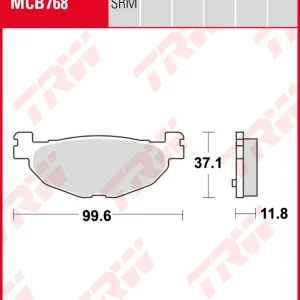 Mega-Angebot Yamaha XP 500 Tmax, Bj. 04-06, SJ03, Bremsbeläge hinten, TRW Lucas MCB768SRM, Sinter Maxi Scooter