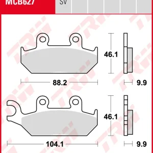 Kracherpreis Yamaha XT 500 E (Österreich), Bj. 90-, 3WS,4SM, Bremsbeläge vorne, TRW Lucas MCB627, Organic Allround