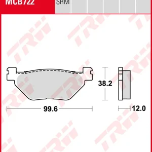 Sichere Zahlung Yamaha XP 530 T-Max Iron Max SPA, Bj. 15-16, SJ09, Bremsbeläge hinten, TRW Lucas MCB722SRM, Sinter Maxi Scooter