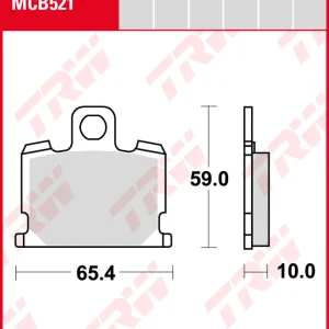 Aktuell Yamaha XJ 550, Bj. 81-82, 4V8, Bremsbeläge vorne, TRW Lucas MCB521, Organic Allround