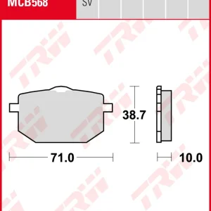 Yamaha XT 600 H, N, Bj. 87-90, 2NF/2KF, Bremsbeläge vorne, TRW Lucas MCB568, Organic Allround Ausverkauf