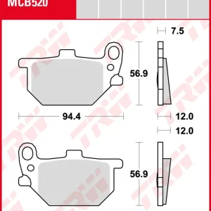 Schneller Versand Yamaha XV 750 SE, Bj. 81-82, 5G5, Bremsbeläge vorne, TRW Lucas MCB520, Organic Allround