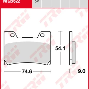 Rabatt Yamaha TDM 850, Bj. 96-01, 4TX, Bremsbeläge vorne, TRW Lucas MCB622, Organic Allround