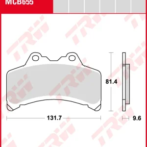 Yamaha GTS 1000, Bj. 93-95, 4BH, Bremsbeläge vorne, TRW Lucas MCB655, Organic Allround Begrenztes Angebot