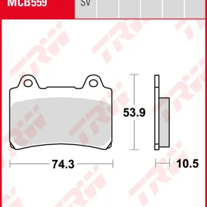 Günstig Yamaha FJ 1200, Bj. 88-90, 3CW, Bremsbeläge vorne, TRW Lucas MCB559, Organic Allround