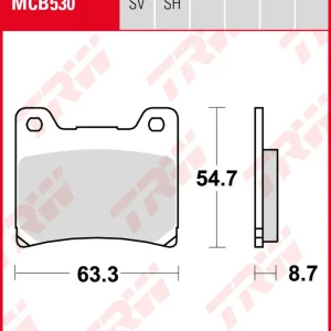 Yamaha VMX 1200 V-Max, Bj. 99-02, VP03, Bremsbeläge hinten, TRW Lucas MCB530, Organic Allround Sale