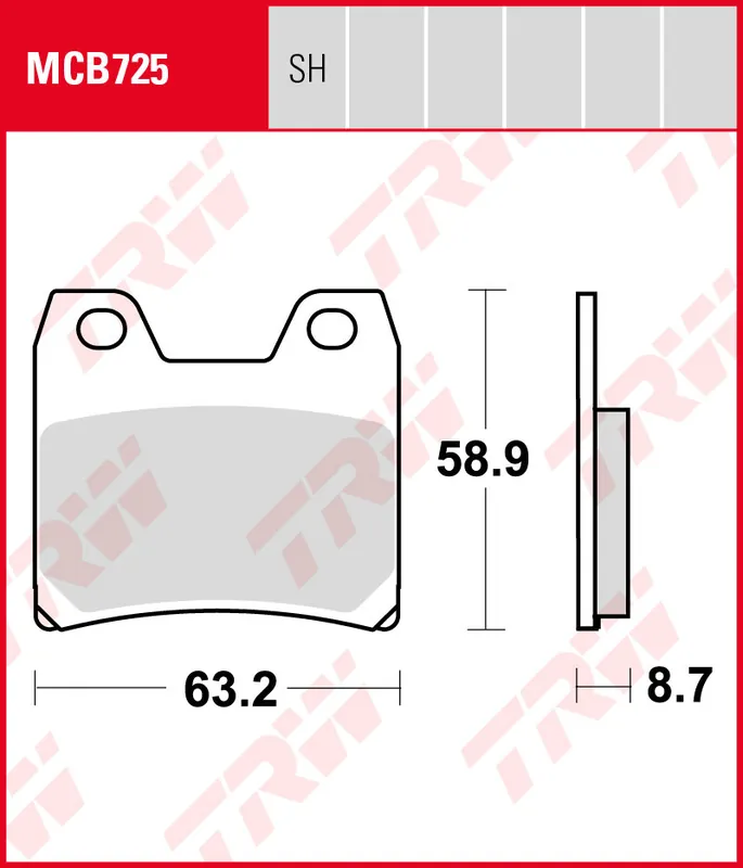 Yamaha XJR 1300, Bj. 02-03, RP06, Bremsbeläge hinten, TRW Lucas MCB725, Organic Allround Gratis Versand