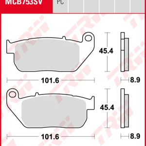 Neue Kollektion TRW Bremsbeläge Satz MCB753PC, performance comfort, mit ABE