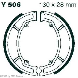 Sachs 125 Roadster V2, Bj. 01-, 680, Bremsbeläge hinten, EBC Y506 Bremsbacken Sofort Bestellen