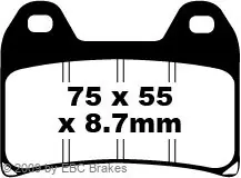 EBC Bremsbeläge Satz FA244V, semi sinter, mit ABE Expressversand