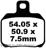 Wochenendangebot Ural Gespann Retro, Bj. 14-, Bremsbeläge Beiwagen, EBC FA266V, Semi Sinter